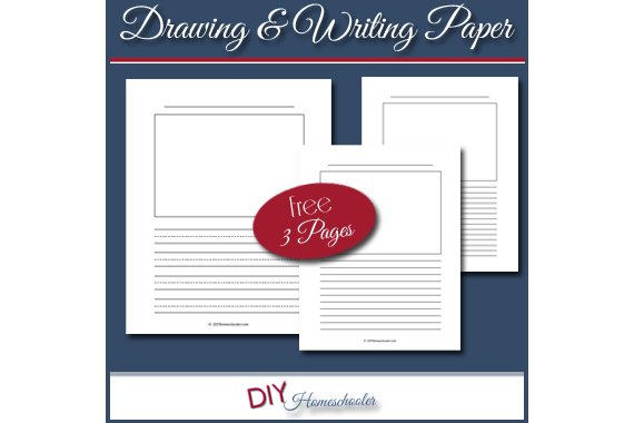Drawing & Writing Notebooking Paper {Free Download}